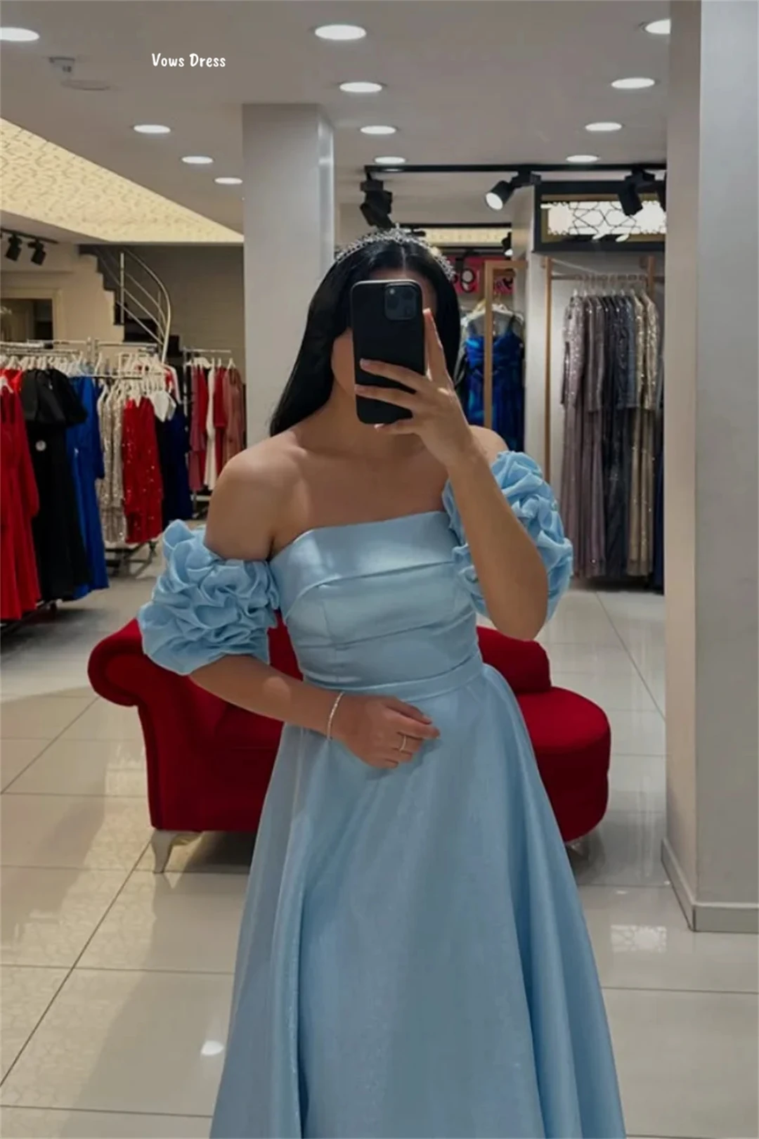 Vows ligne une Robe de soirée de mariage femme robes Gala bustier tubulaire Robe de bal Robe sur mesure Satin tissu Robe de soirée bal 2025