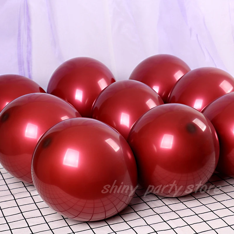 

10/20pcs Thick Double Latex Red Balloon Wine Red Helium Balloon Birthday Party Decoration Wedding Valentine's Day Propose Decor