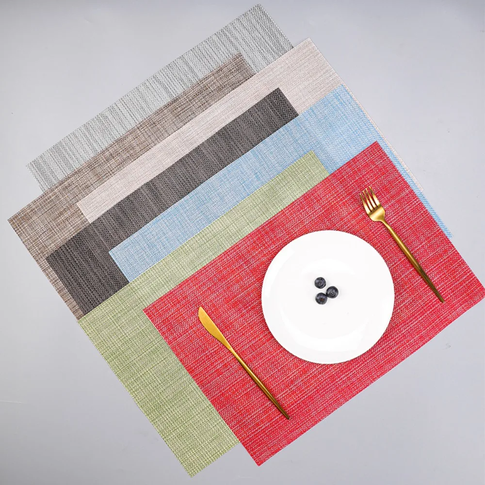 

45cmx30cm Environmentally Friendly PVC Placemat Resistant Modern Placemats Insulation Mat Table Mat Western Placemat