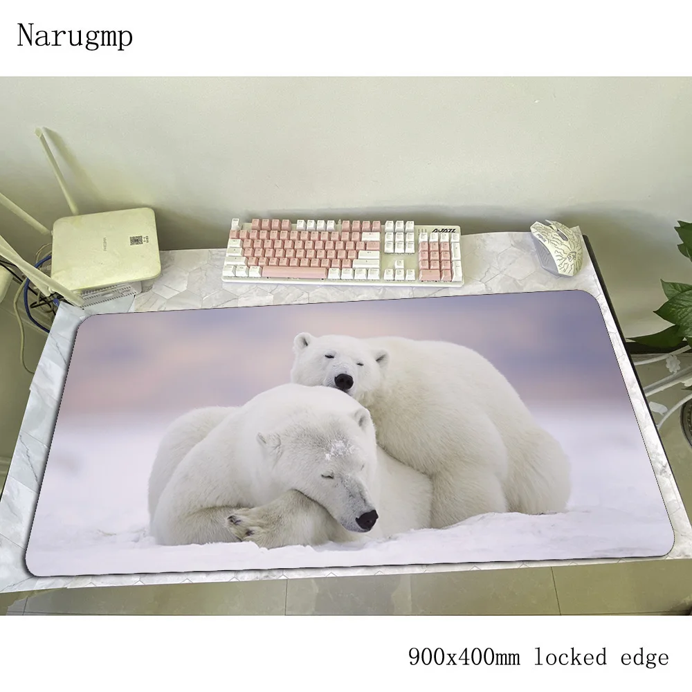 Polar Bear mouse pad Personality Computer mat 900x400x3mm gaming mousepad large Boy Gift padmouse keyboard games pc gamer desk