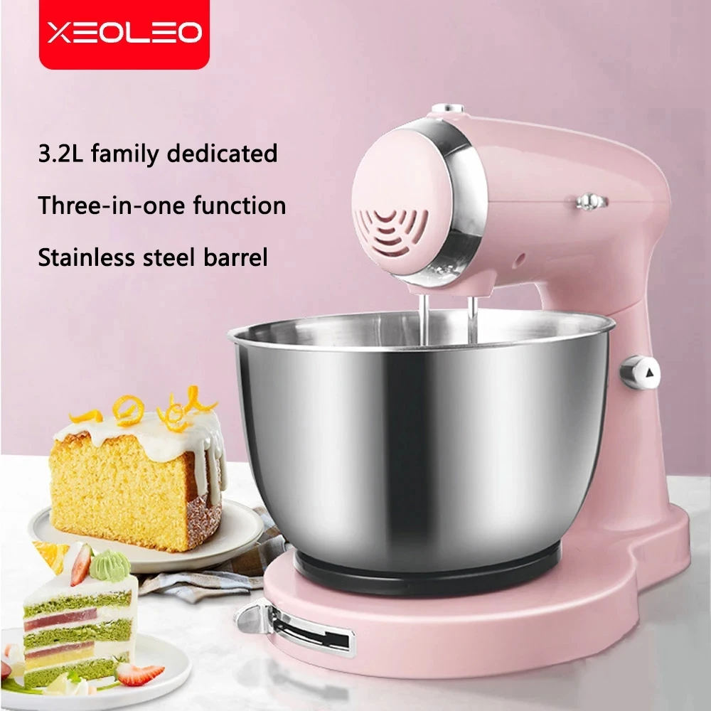 XEOLEO Commercial Stainless Steel Bowl 5-speed Kitchen Food Mixer for Cake Egg Chef Machine Dough Whisk Flour Household