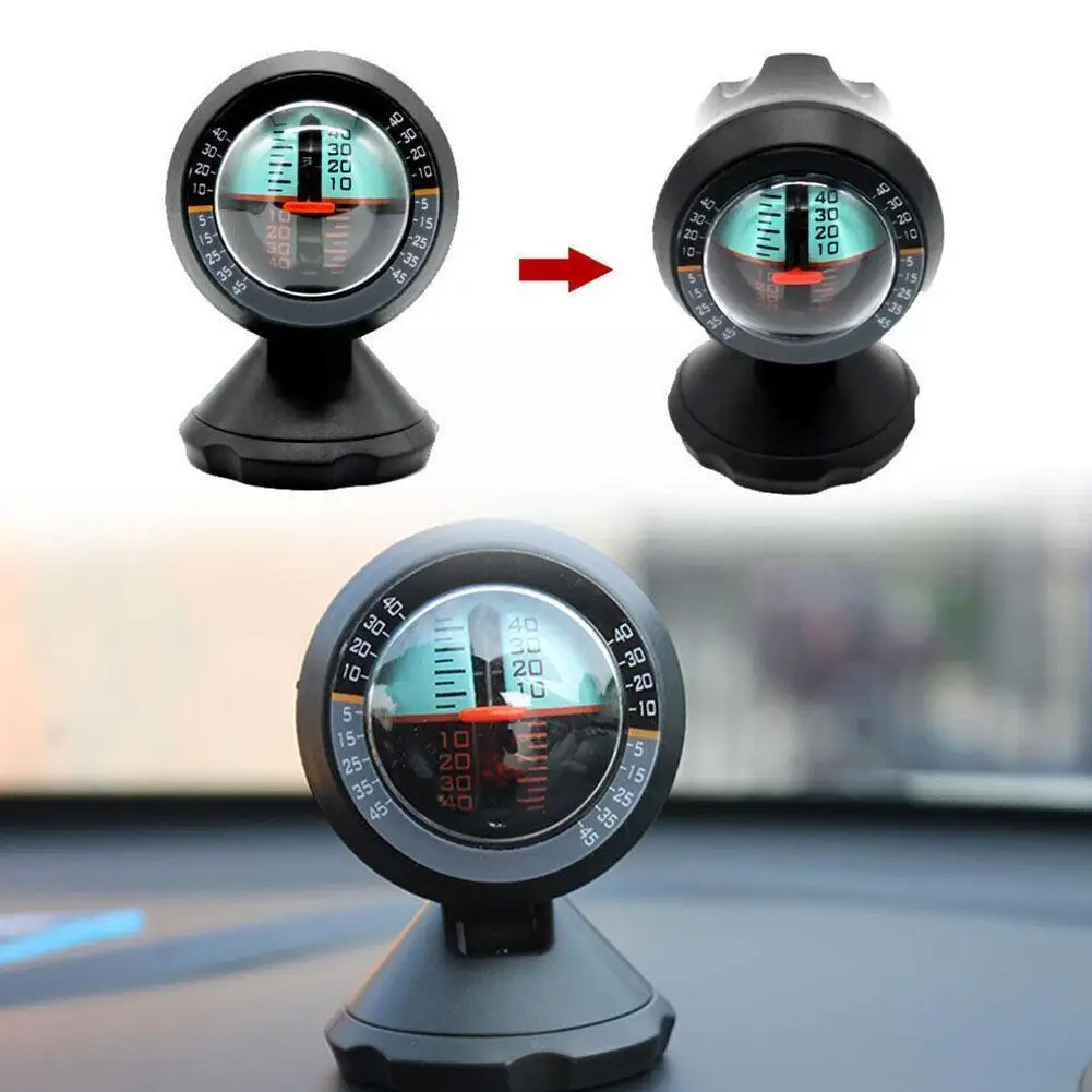 Car Inclinometer Slope Meter Multifunction Portable Tool Compass Outdoor Measure Universal Vehicle Compass Auto High-precis F3R8