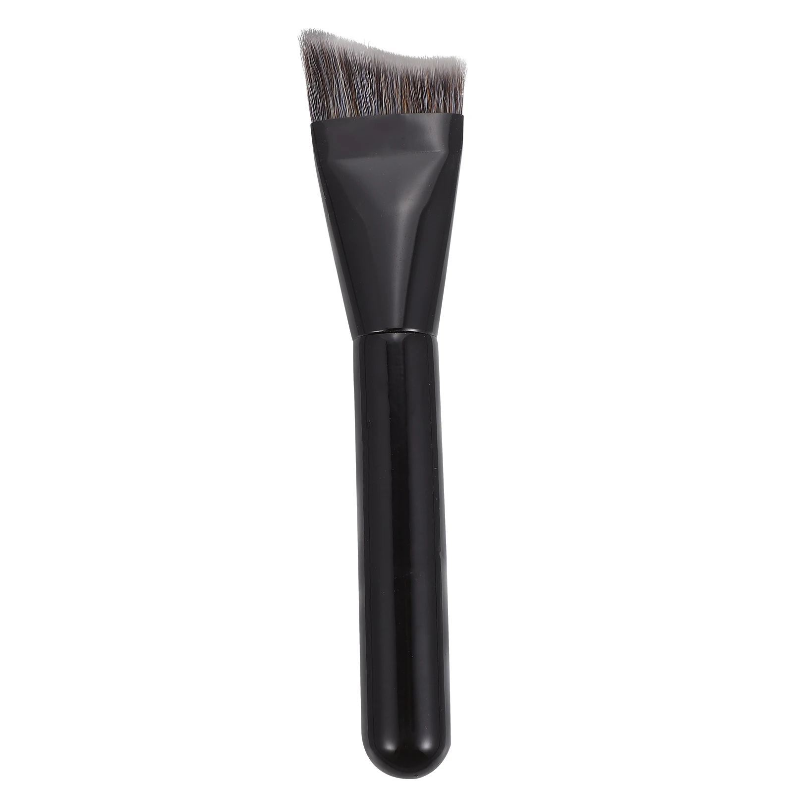 

Bright Black Wooden H Foundation Brush Contouring Tool Portable Makeup Brushes For Artists Stylists Photo Studios Schools