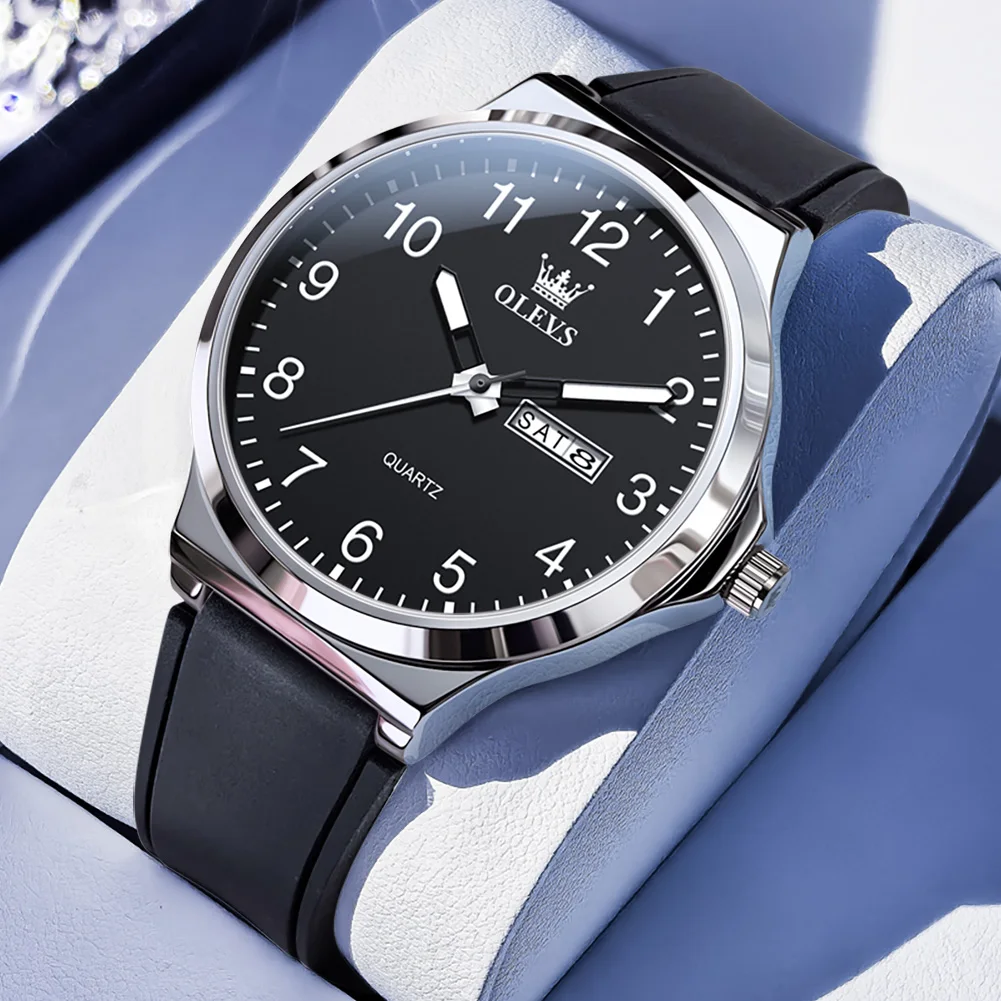OLEVS 5647 Top Brand Man Watch Luminous Waterproof Date Week Youth Boy Original Fashion Quartz Wristwatch for Student