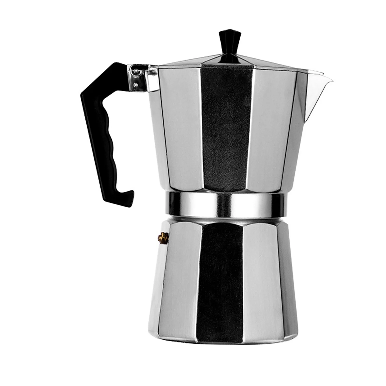 Moka Pot Italian Stovetop Coffee Maker Aluminum Alloy European Style Octagonal Utensil12 Cup 600ml