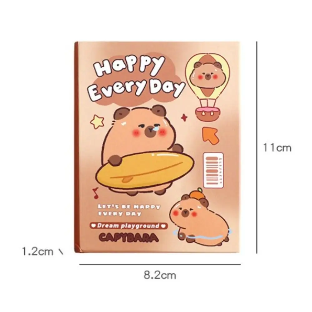 Memo Note Kawaii Capybara A7 Notebook Portable Cartoon Small Pocket Notepad Cute Mini Writing Pad Office