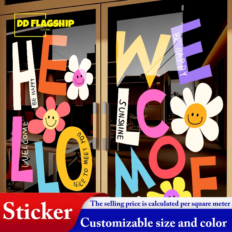 

DD Customize Glass stickers Window pane Film It can be installed both inside and outside Advertisement Promotion PVC Decorative