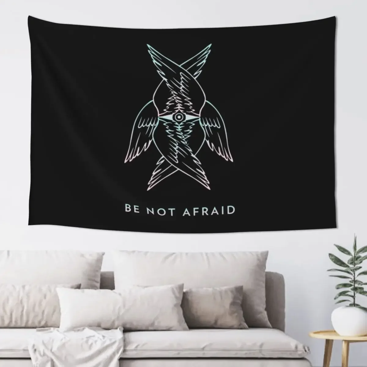 Be Not Afraid Seraph Biblically Accurate Angels Tapestry Wallpaper Anime Decor Tapestry