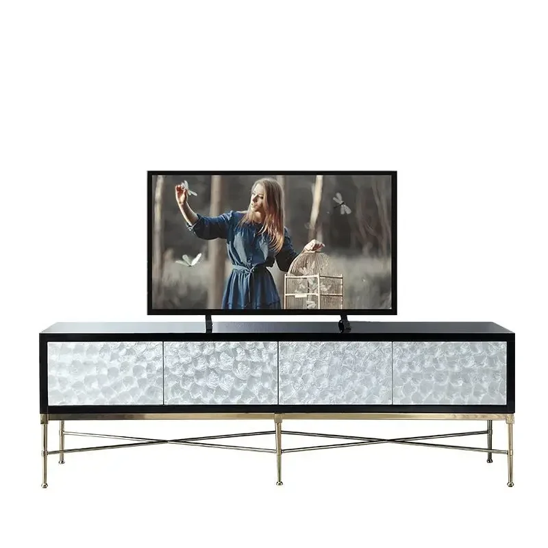 

Hong Kong-style light luxury TV cabinet, post-modern simple living room TV cabinet coffee table combination, American luxury