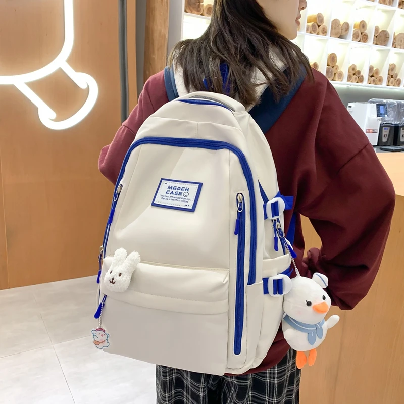 

Waterproof Girls Fashion College Backpack High-capacity Teenage Bookbag Mochila Women Nylon Laptop Bagpack High School