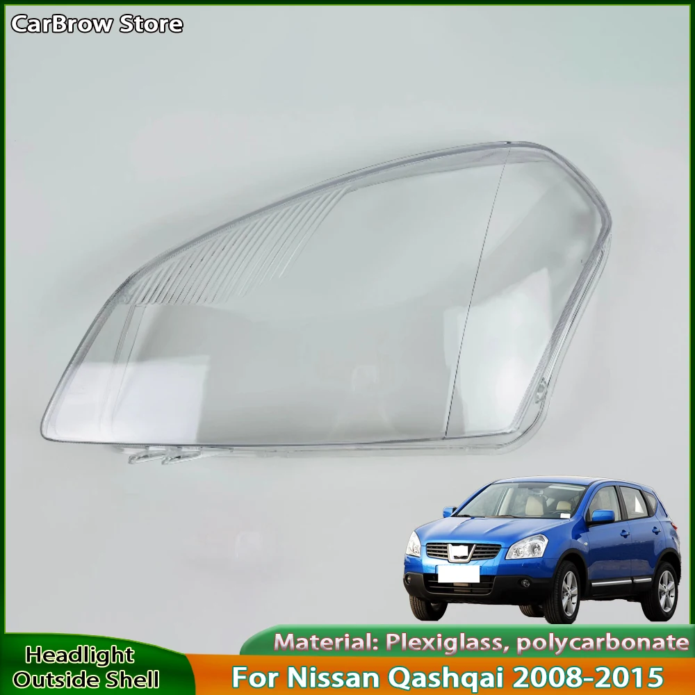 

For Nissan Qashqai 2008 2009 2010 2011 2012 2013 2014 Front Headlight Cover Headlamp Lamp Shell Mask Lampshade Lens Plexiglass