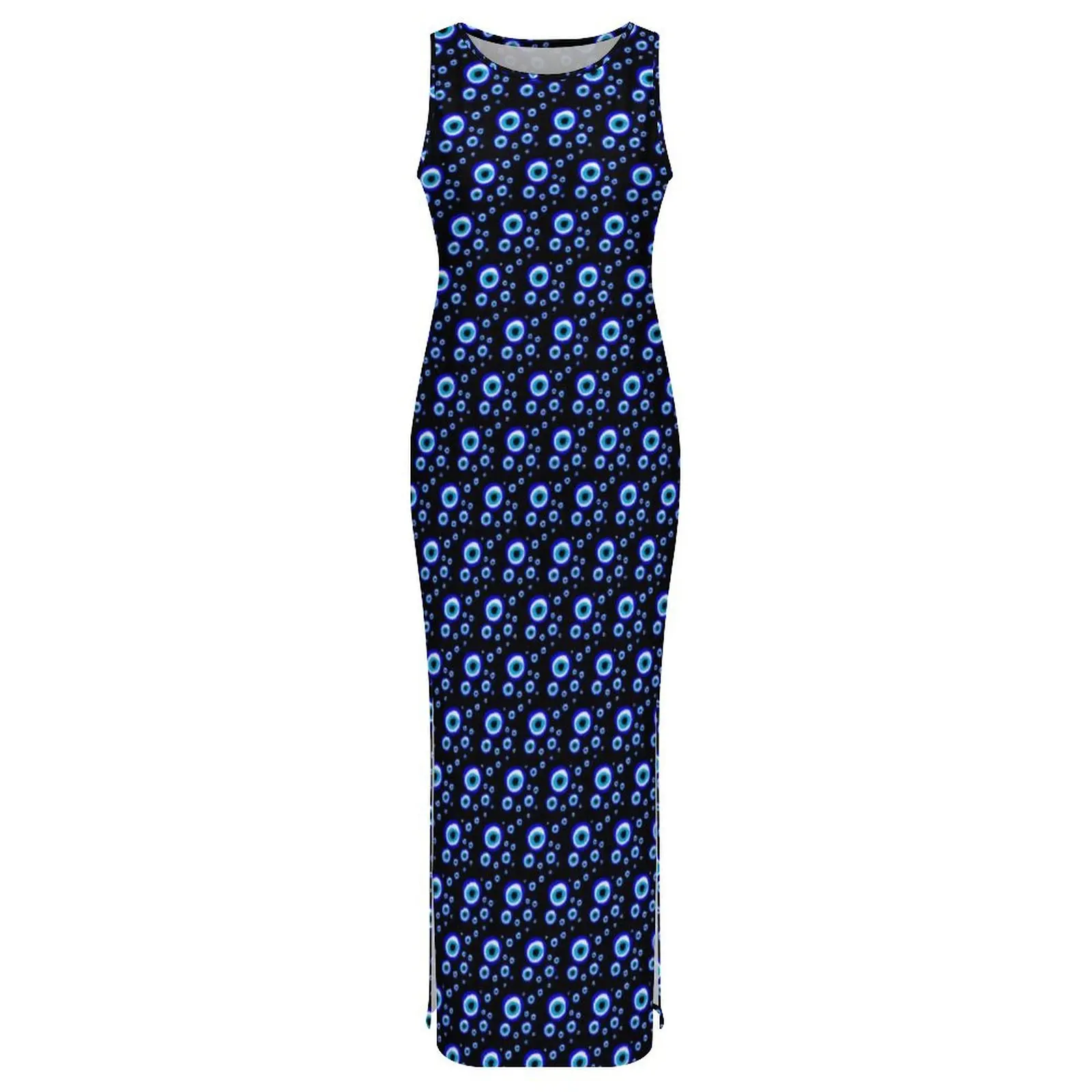 Abito talismano malocchio da donna Amuleto arabo Abito aderente casual greco Primavera Abiti maxi eleganti Modello Abiti oversize