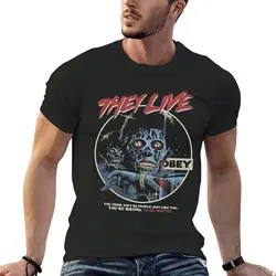 New They Live, John carpenter, horror T-Shirt oversized t shirt vintage t shirt shirts graphic tees mens big and tall t shirts