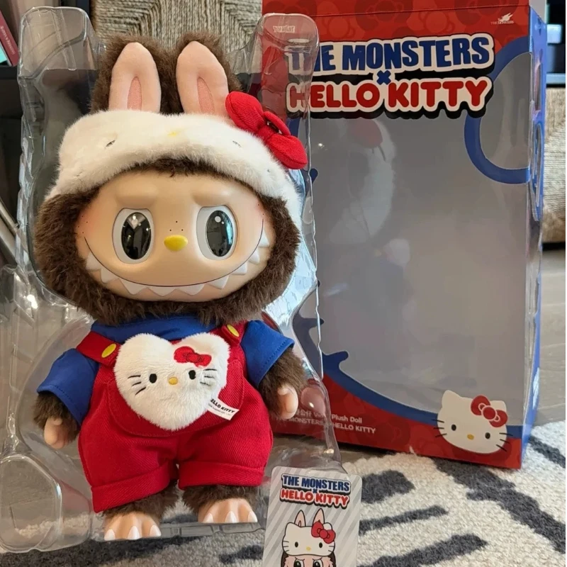 

POP MART THE MONSTERS X HELLO KITTY Labubu: Коллекционная виниловая плюшевая кукла, мягкая игрушка, аниме-фигурка, декоративный подарок для детей