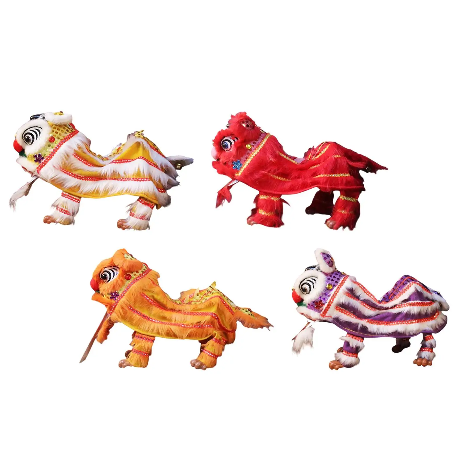 중국어 인형극 사자 장난감 휴대용 창조적 튼튼한 공예 봄 축제