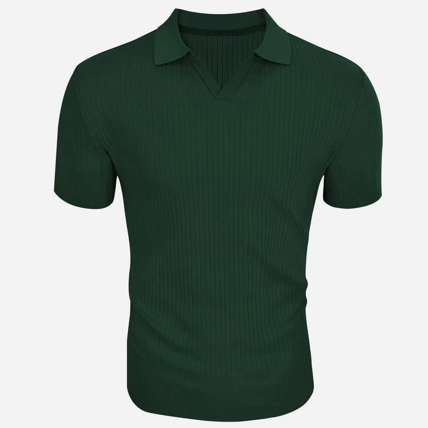 Neues Sommer-Herren-Freizeit-Poloshirt mit Kragen, V-Ausschnitt und Kurzen Ärmeln für den Täglichen Gebrauch – Detail 4