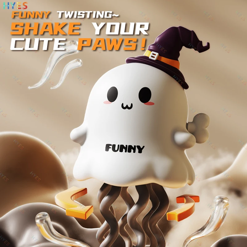 HYES Halloween Wind Up Toys Cute Fun Ghost Dancing Crawling Ghost Clockwork Sliding Creative Toy Halloween Gift for Kids Adults
