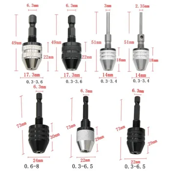 RYRA Keyless เจาะ Chuck ไขควง Impact Driver Adapter 1/4 ''Hex Shank เจาะเครื่องมือ Bit แปลงอะแดปเตอร์ Bits อะแดปเตอร์