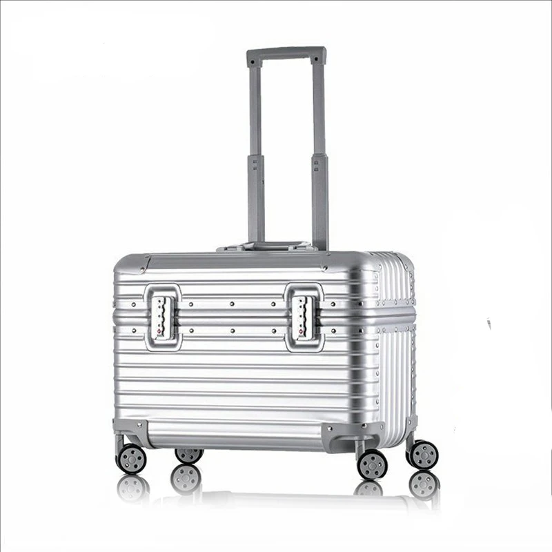 

All-aluminum magnesium alloy photography rolling suitcase with top-opening lid, 20-inch camera case, pilot box for men and women