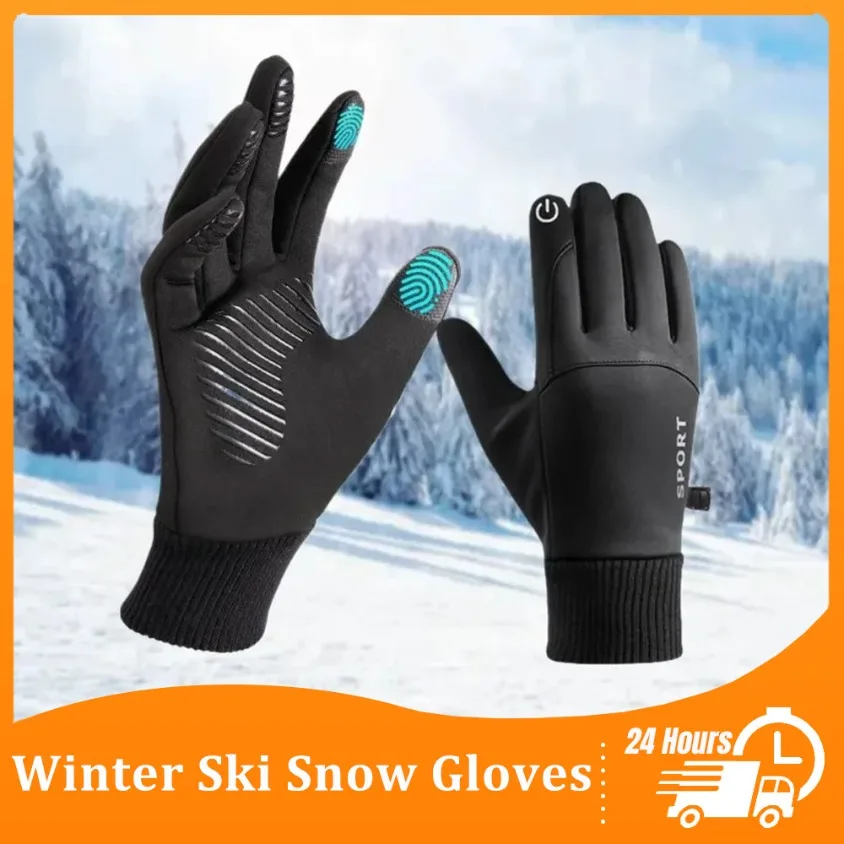 

Зимние перчатки для женщин и мужчин, лыжные зимние перчатки, теплый сенсорный экран, костюм для бега, езды на велосипеде, пешего туризма, вождения, прогулок, набора текста