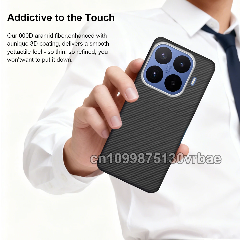 Etui do Xiaomi 17 T Pro/Xiaomi 17 T/Xiaomi 17, wykonane z włókna węglowego 600D, włókna kevlarowego i aramidowego, cienkie, twarde, z magnetycznym zamknięciem, czarne, smukłe, lekkie, czerwone. — zdjęcie produktu 3