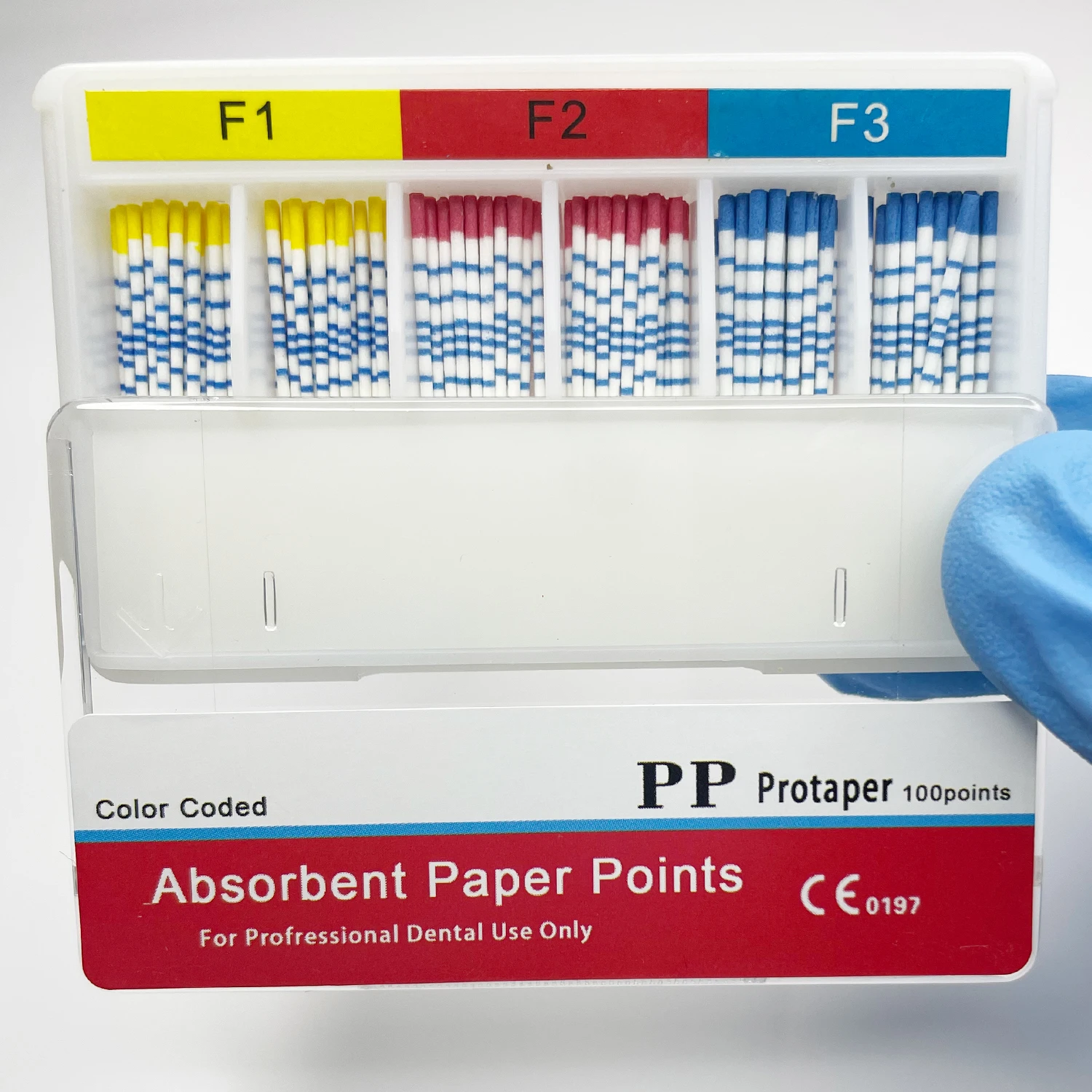 With Scale Dental Absorbent Paper Points Taper F1 F2 F3 Dental Pure Cotton Fiber Paper Endodontics Treatment Consumables