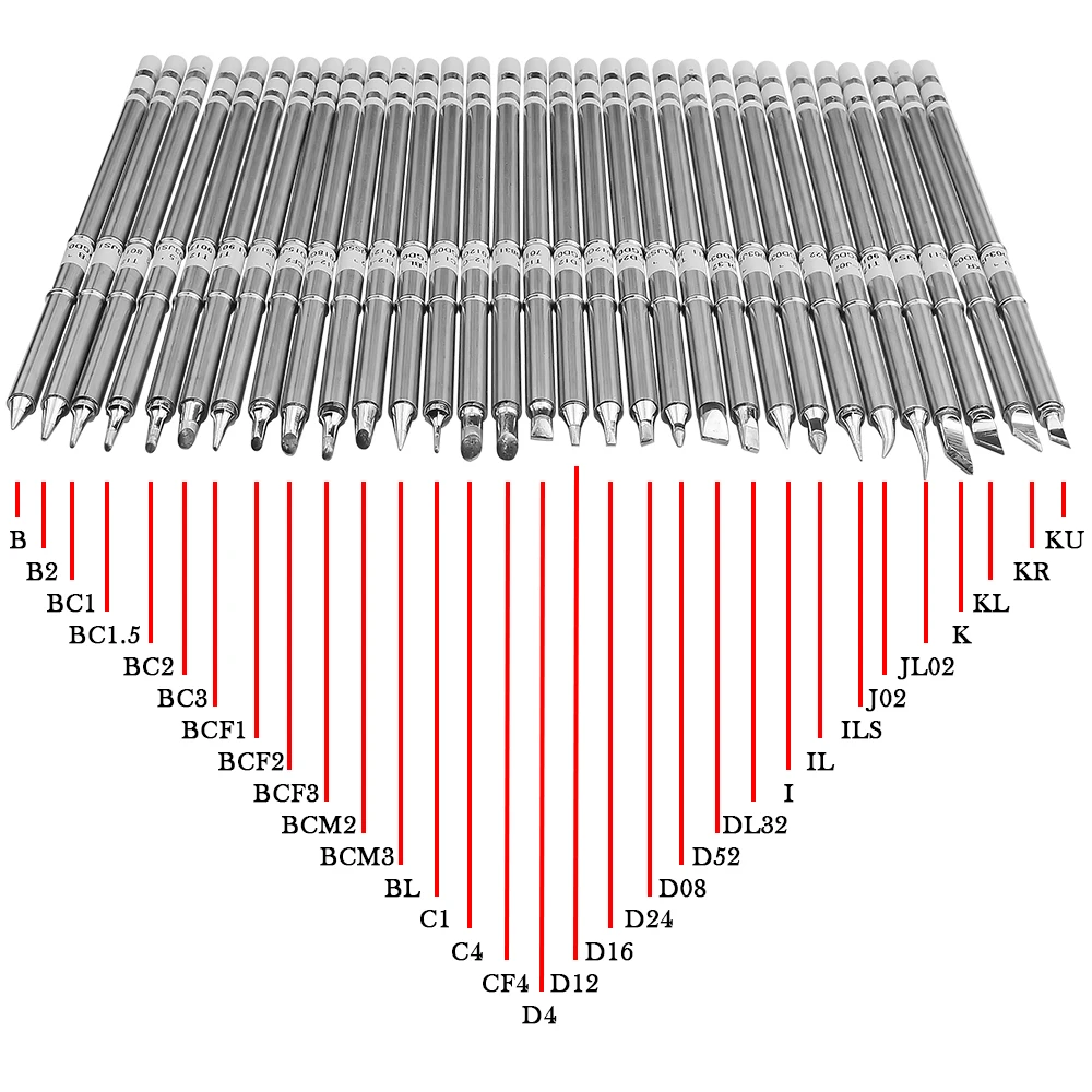 

T12 Series Replace Soldering Iron Tips K B2 BC2 ILS for Hakko T12 vibration switch Temperature Controller FX951 952 Station KITS