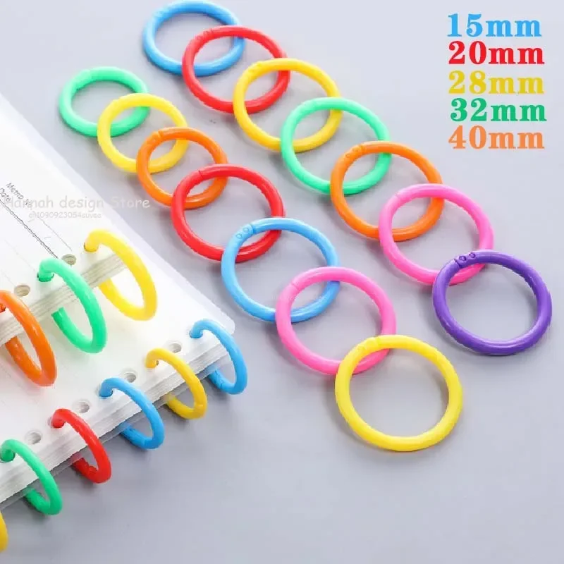 50 pezzi raccoglitore a fogli mobili anello perforatore anello con fibbia raccoglitore per notebook anello in plastica per notebook accessori per ufficio