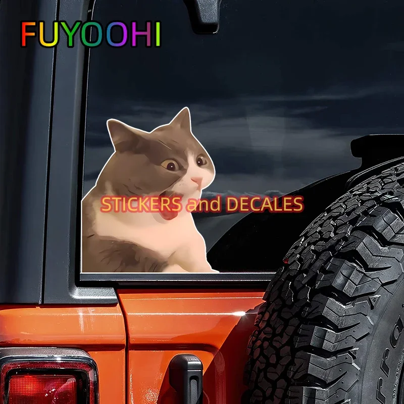 

FUYOOHI Fun and Funny Creative Stickers Cat Pattern Car Body Decals Creative Decal Windshield Decoration Vinyl Car Accessories