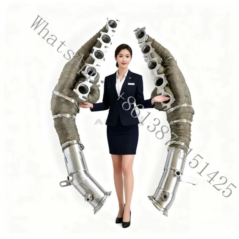 

Высококачественный выпускной коллектор (хедер) для Huracan EVO 5.2 2019-2024, труба прямого потока с теплозащитным экраном