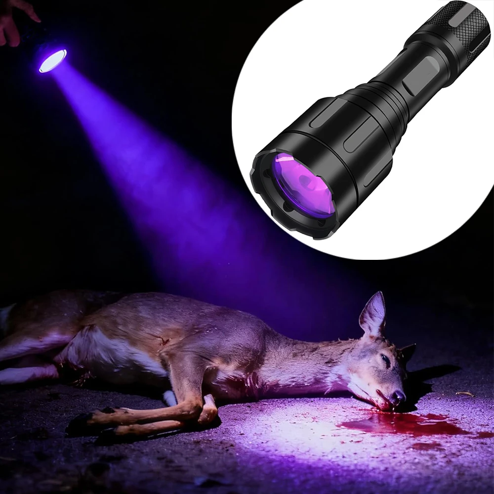 Hunting Deer Blood Trail Flashlight Blood Tracking Light 2000 Lumens Rechargeable Portable Blood Lantern for Night Detector