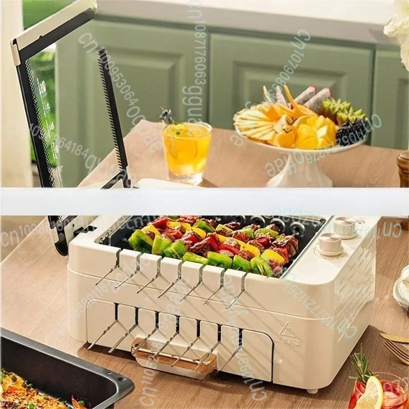 

Automatic Rotating Barbecue Pot Integrated Pot Multi Functional Smokeless Electric Barbecue Oven Electric Grill Pan