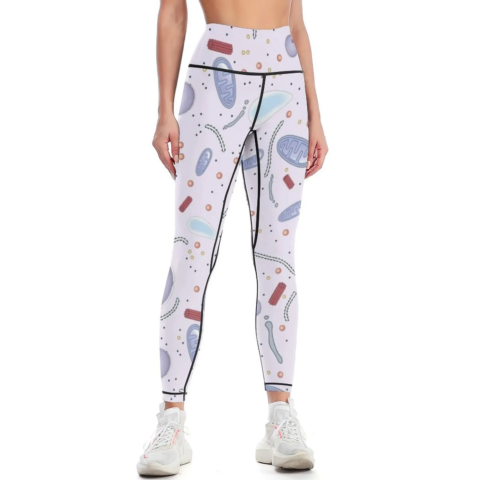 Pattern cross-section of mushroom cell Leggings fitness set gym for physical gym clothing high waist Womens Leggings