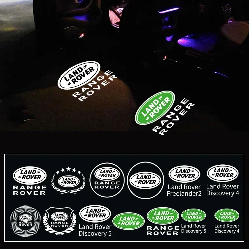 2Pcs LED Car Door Welcome Light Logo Ghost Shadow Courtesy Projector Lamps for Land Rover Range Rover Sport Evoque SVR 2003-2024