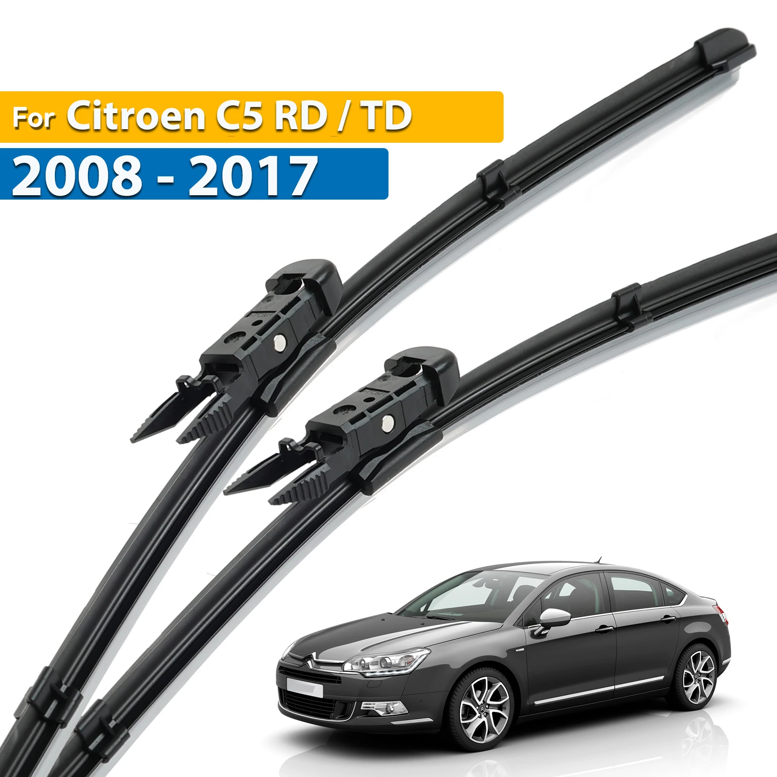 Erick's – balais d'essuie-glace avant pour citroën C5 RD / TD 2008 – 2017, pare-brise, fenêtre propre, brosses de pluie de voiture 28 "+ 22"
