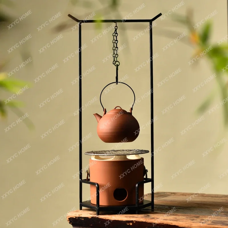 

Full Set of Tea Cooking Utensils for Stove, Clay Stove, Charcoal Stove, Hanging Furnace, Loop-Handled Teapot Tea Set, Suit