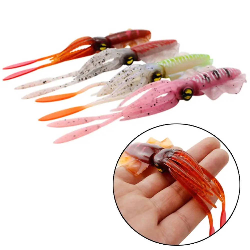 1pc Fishing Soft Lure Luminous/UV Squid Jig Fishing Tuna Lures Octopus Skirts Sea Fishing Wobbler Bait Lure