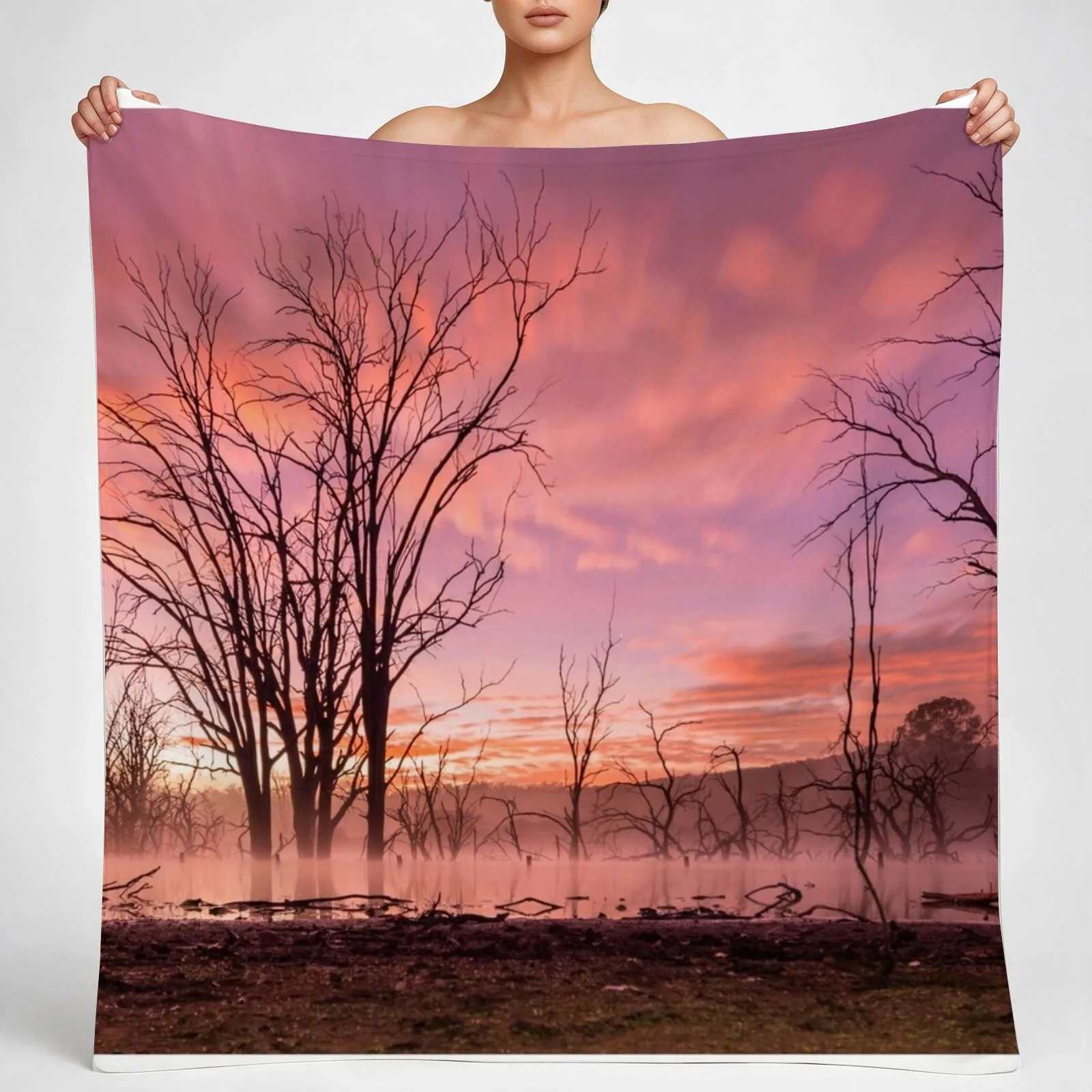 Morning Break Throw Blanket couch cozy soft plush fuzzy picnic outdoor blanket