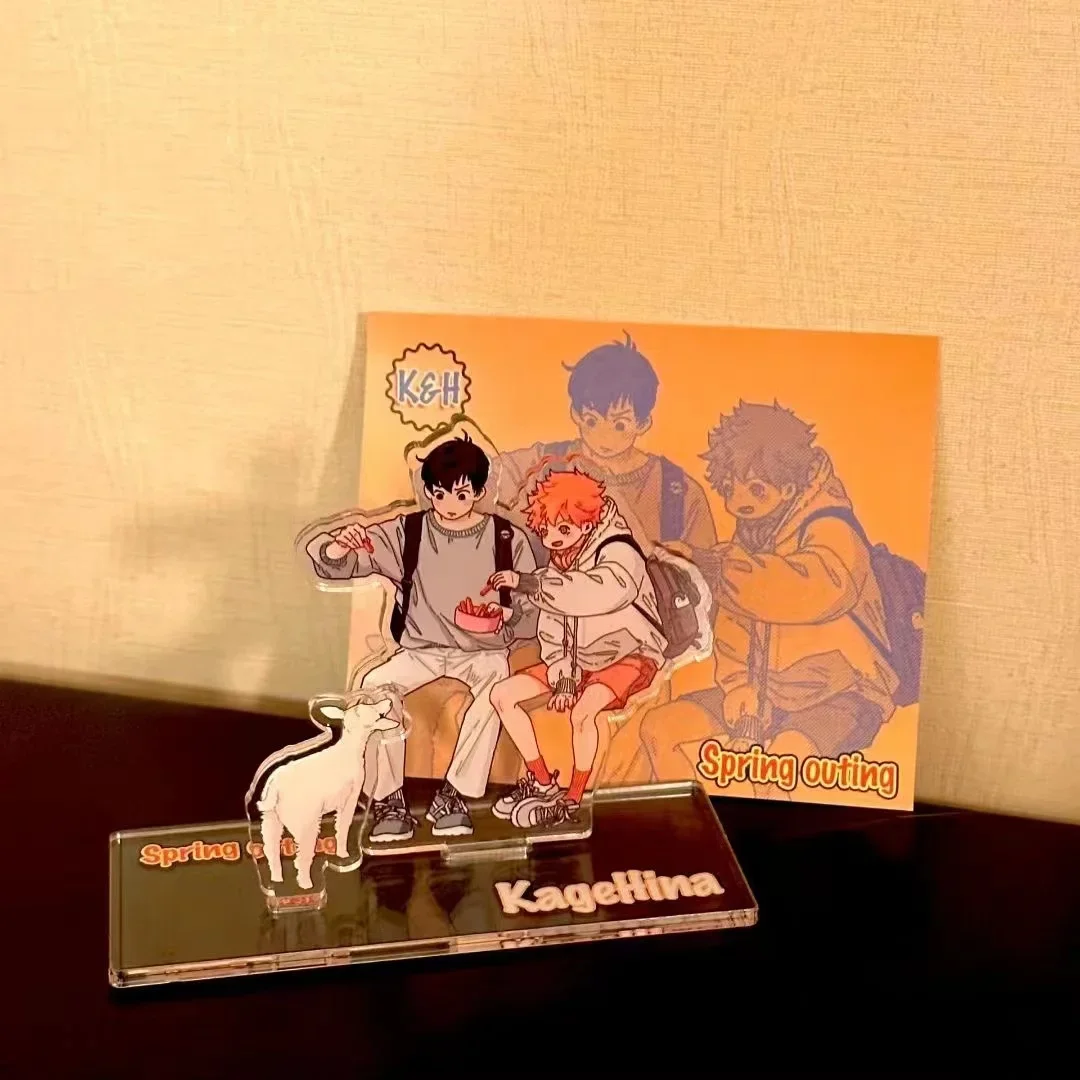 Anime Haikyuu!! Shoyo Hinata Tobio Kageyama Cosplay Cartoon Tafelblad Acryl Staande Bord Verjaardag Kerstcadeau Stuur Vriend