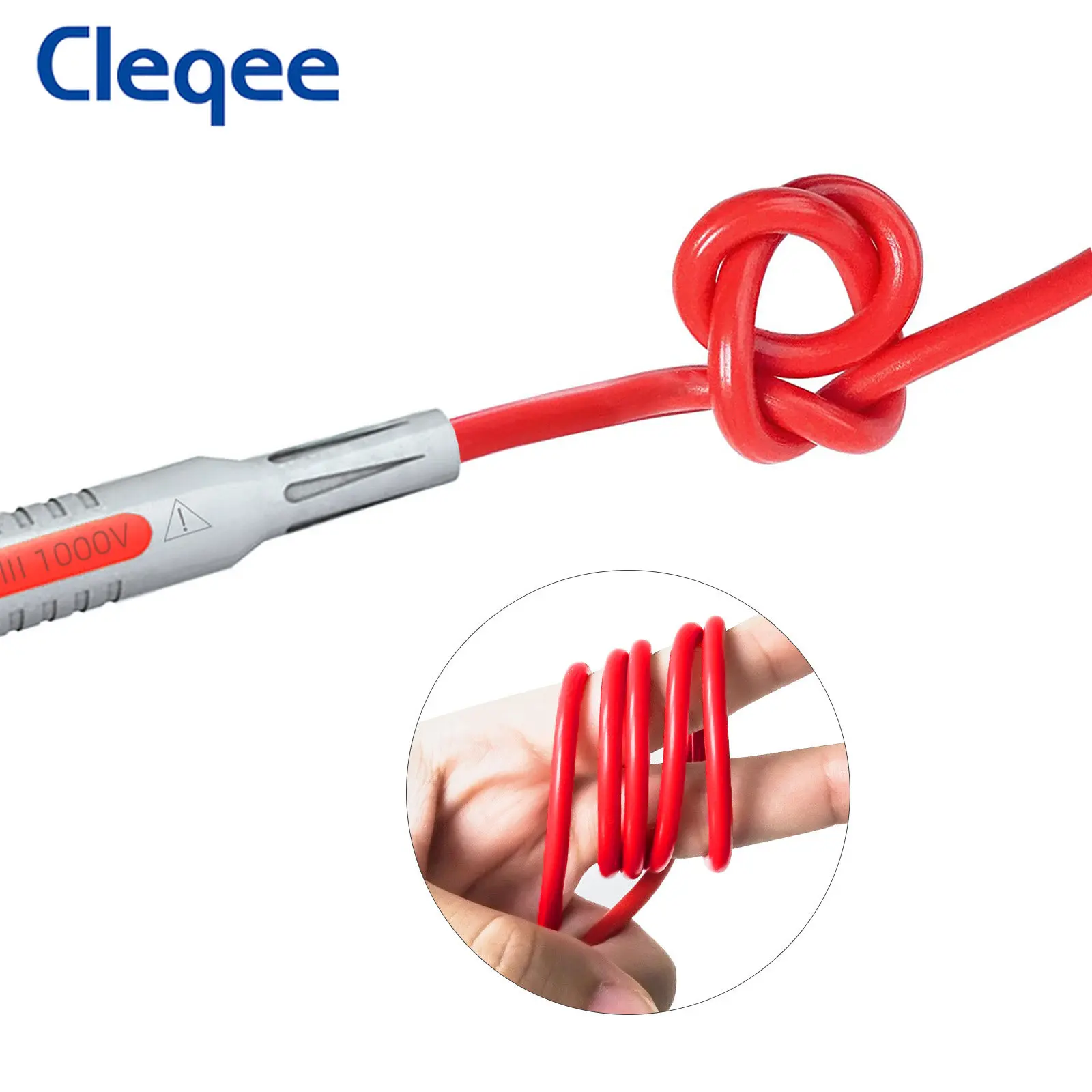 Imagem -03 - Cleqee P1300b 16 Peças mm Plugue Banana Kit de Cabos de Teste de Multímetro Mais Agulhas de Sonda de Teste Substituíveis Mais Clipes de Jacaré Mais Canetas de Sonda de Teste