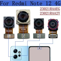 Rear Camera For Xiaomi Redmi Note 12 4G 23021RAAEG, 23021RAA2Y Mian Back Front Selfie Camera Module Flex Cable Parts