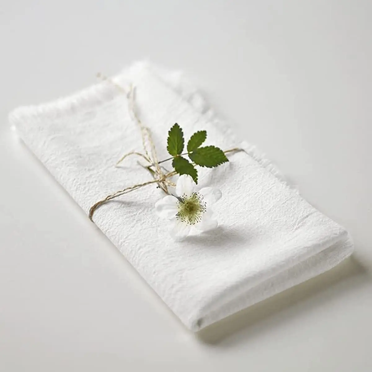 12 Pieces 18x18inch Cream Rough Edge Gauze Napkins Soft Cotton Fabric Serviette Kitchen Tea Towels For Easter Party Supplies