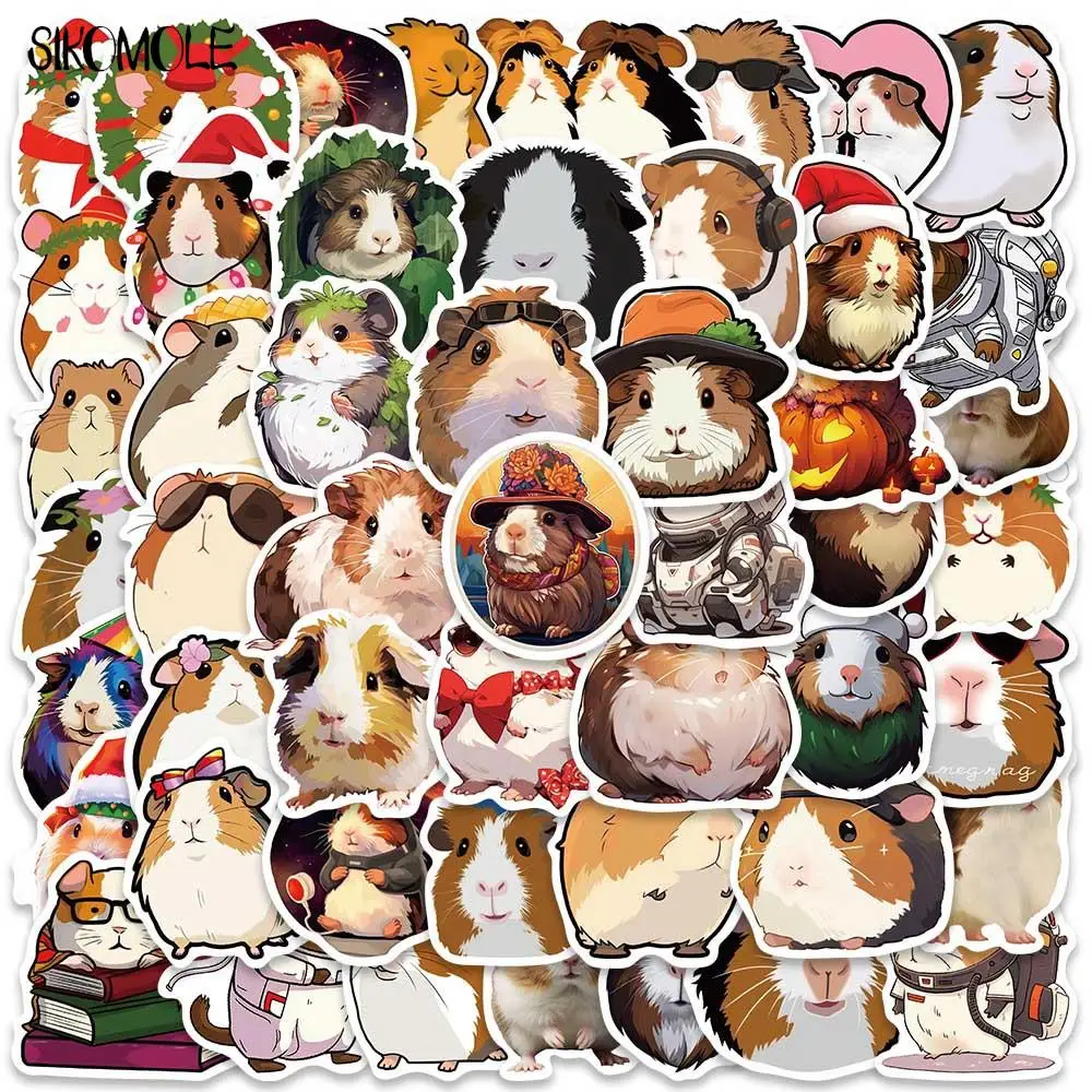 10/30/50pcs Cartoon Cute Guinea Pig Graffiti Stickers Animals Kawaii Diy Travel Luggage Guitar Fridge Laptop Sticker Kids Decals