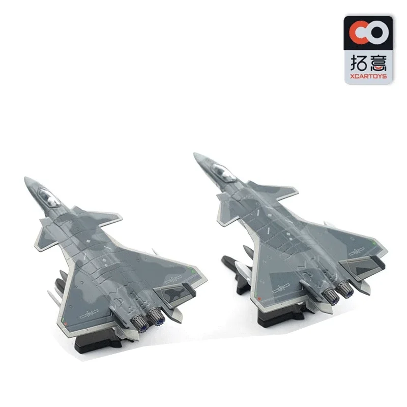 XCARTOYS High quality ratio 1:64 J-20 aircraft alloy small plane model toys, decorated room toys, children's Christmas gifts