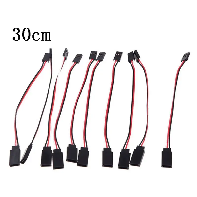 New 10PCS Extension Cable Wire Connector Male Plug Replacement Part for RC Car Toy Model Boat 15/20/50cm