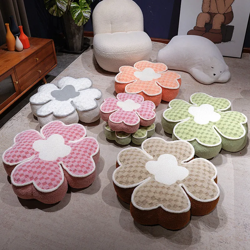 

40/60 см четыре листа клевера плюшевая подушка мягкое растение цветок подушка для сиденья красочный декор плюшевый диван стул пол реквизит подарок