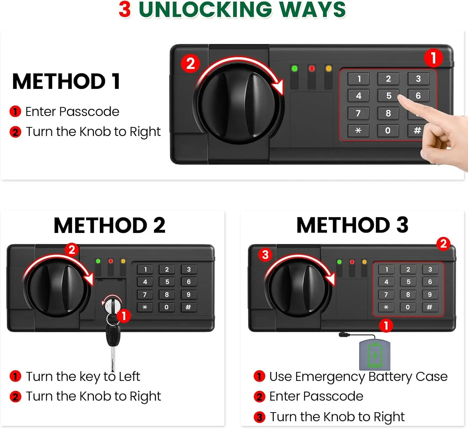 5.0 Cuft Large Fireproof Safe, Home Safes Fireproof Waterproof With A4 Fireproof Bag, Digital Keypad, Spare Keys, Smart Alert, M