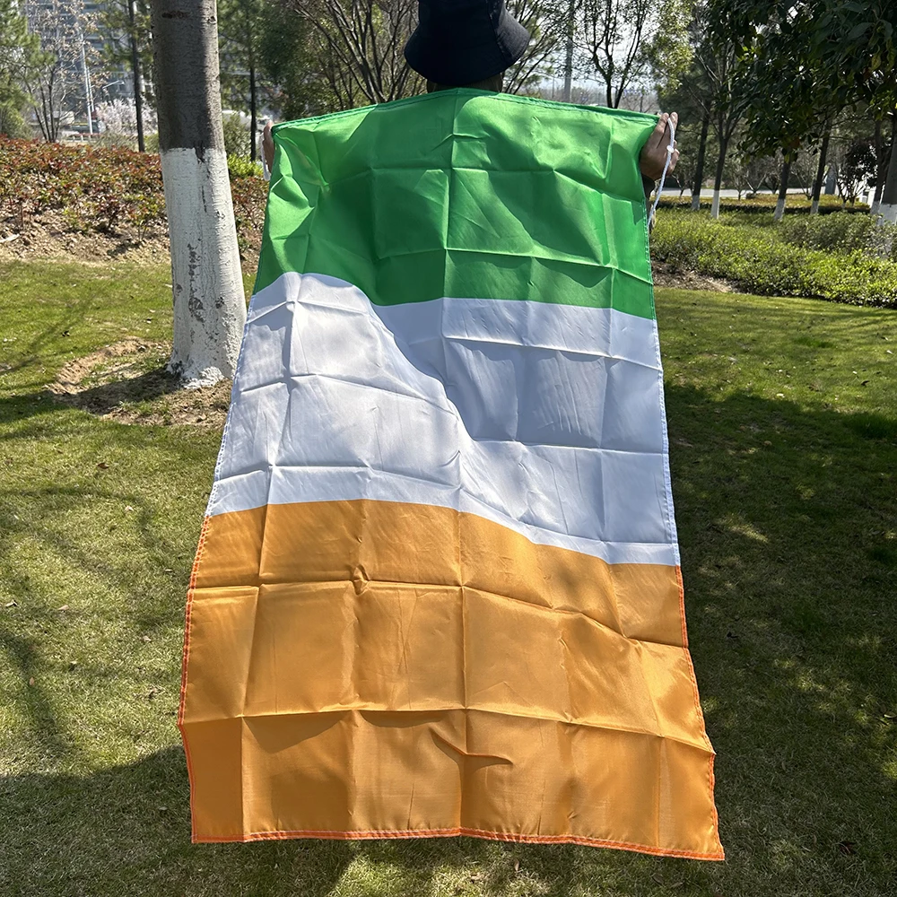 Ireland Shawl Flag 90x150cm 3x5 Feet Polyester Super Poly Football Eire Shoulder Flag Indoor Outdoor Irish Flags