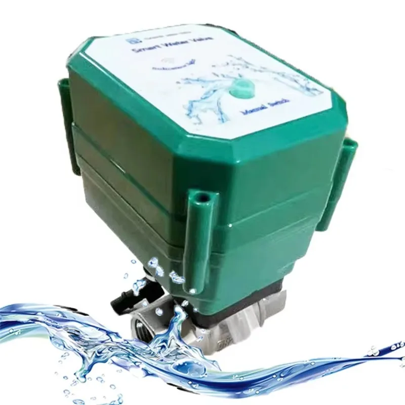 Wifi Smart Garden Water Shutoff Valve Controller BSP NPT Motorized Flow Control Intelligent Ball Valve