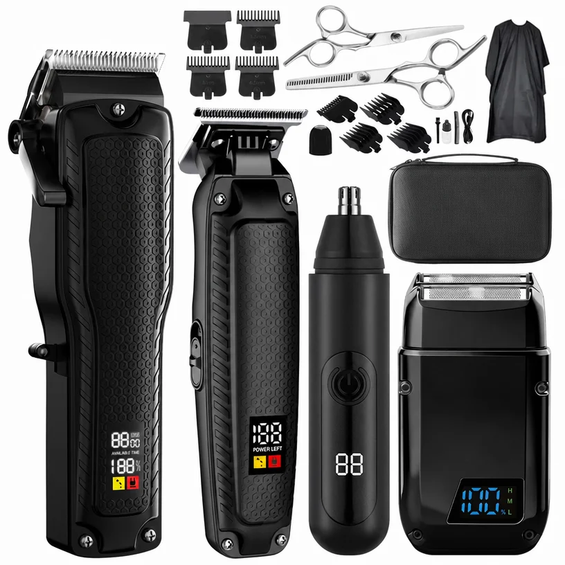 Beard Trimmer - Professional men's hair clipper wireless beard